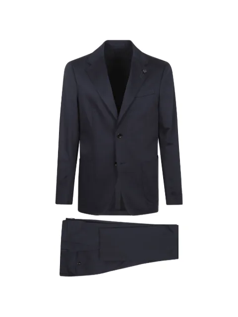Lardini flower-pin single-breasted suit