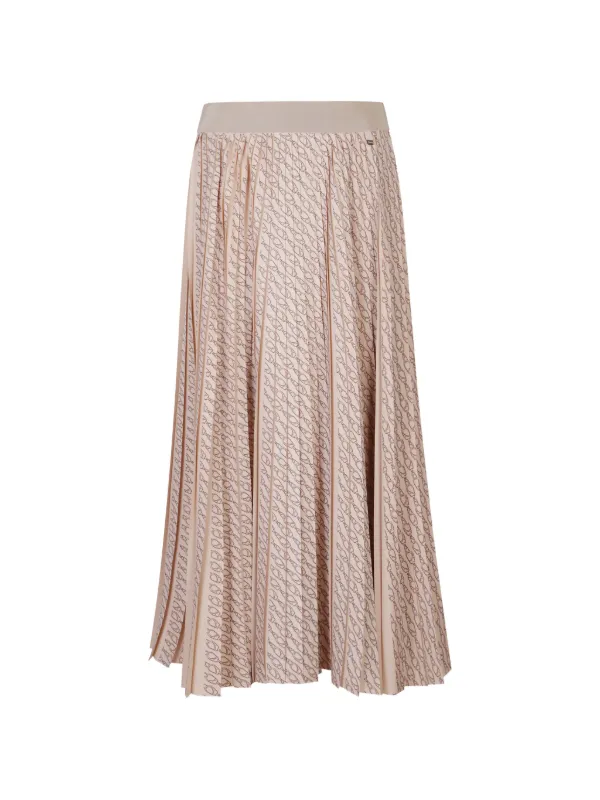 Herno Pleated Graphic Skirt in Pink