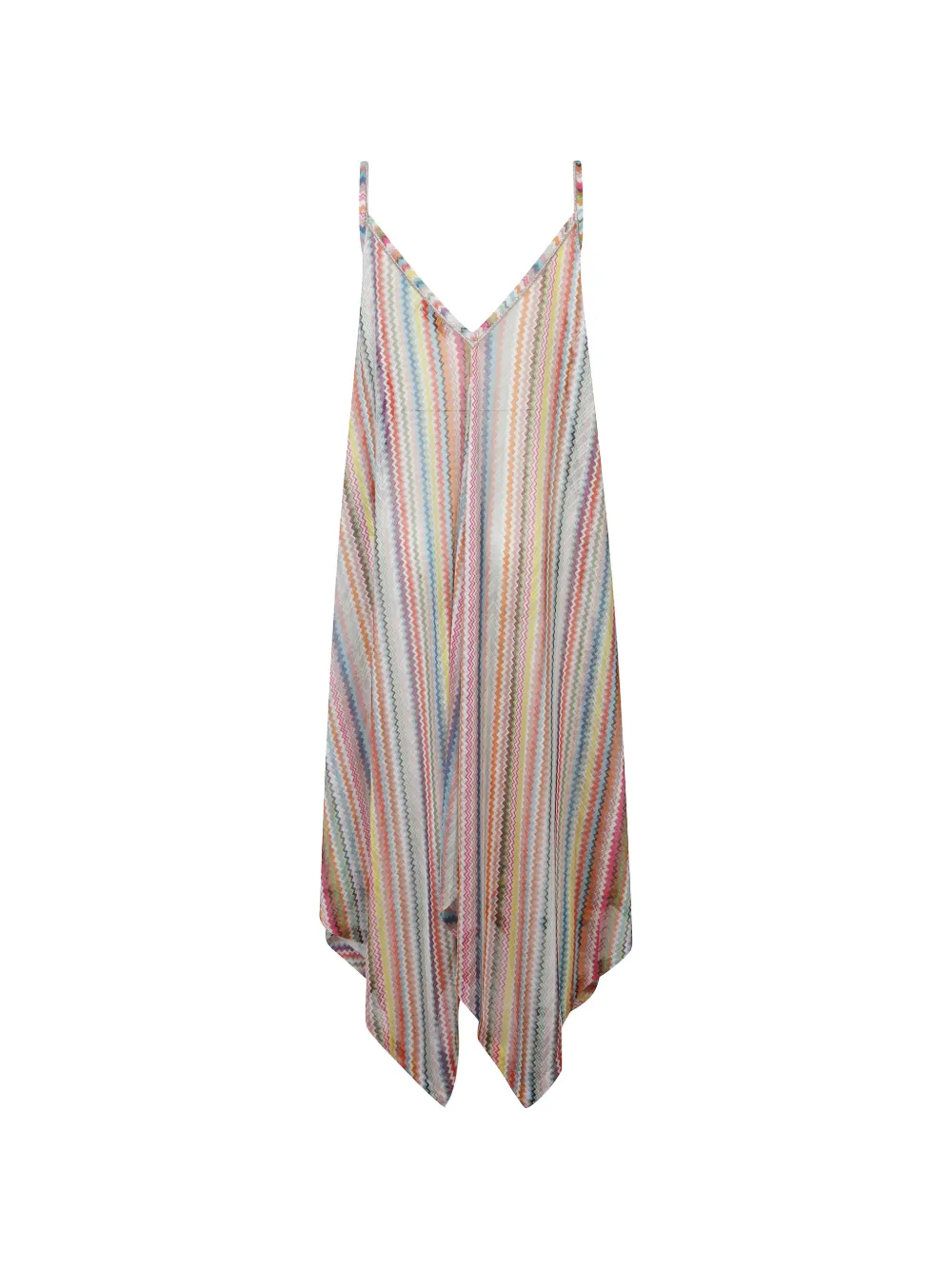 Missoni Jurk met V-hals en zigzag patroon Blauw