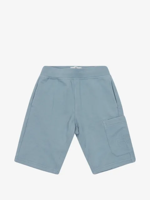 Stone Island Junior compass-patch drawstring shorts