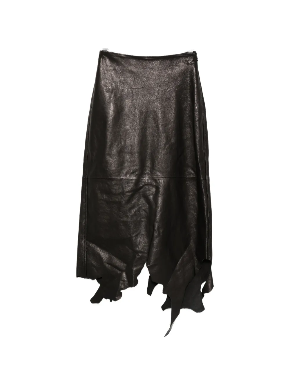 Diesel panelled irregular-hem skirt - Nero