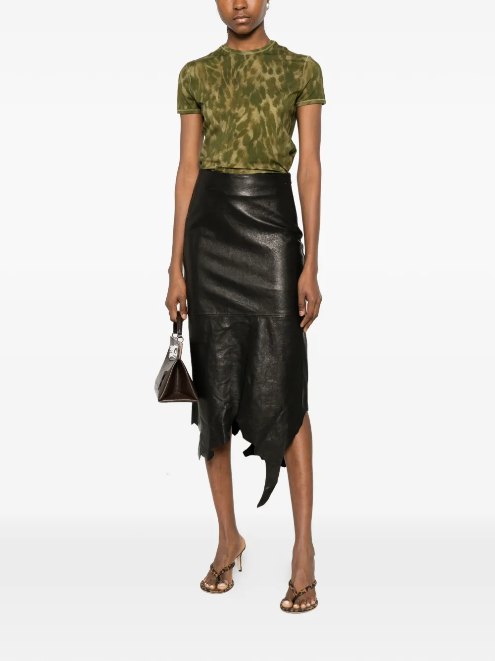  Diesel Panelled Irregular-hem Skirt - Black 