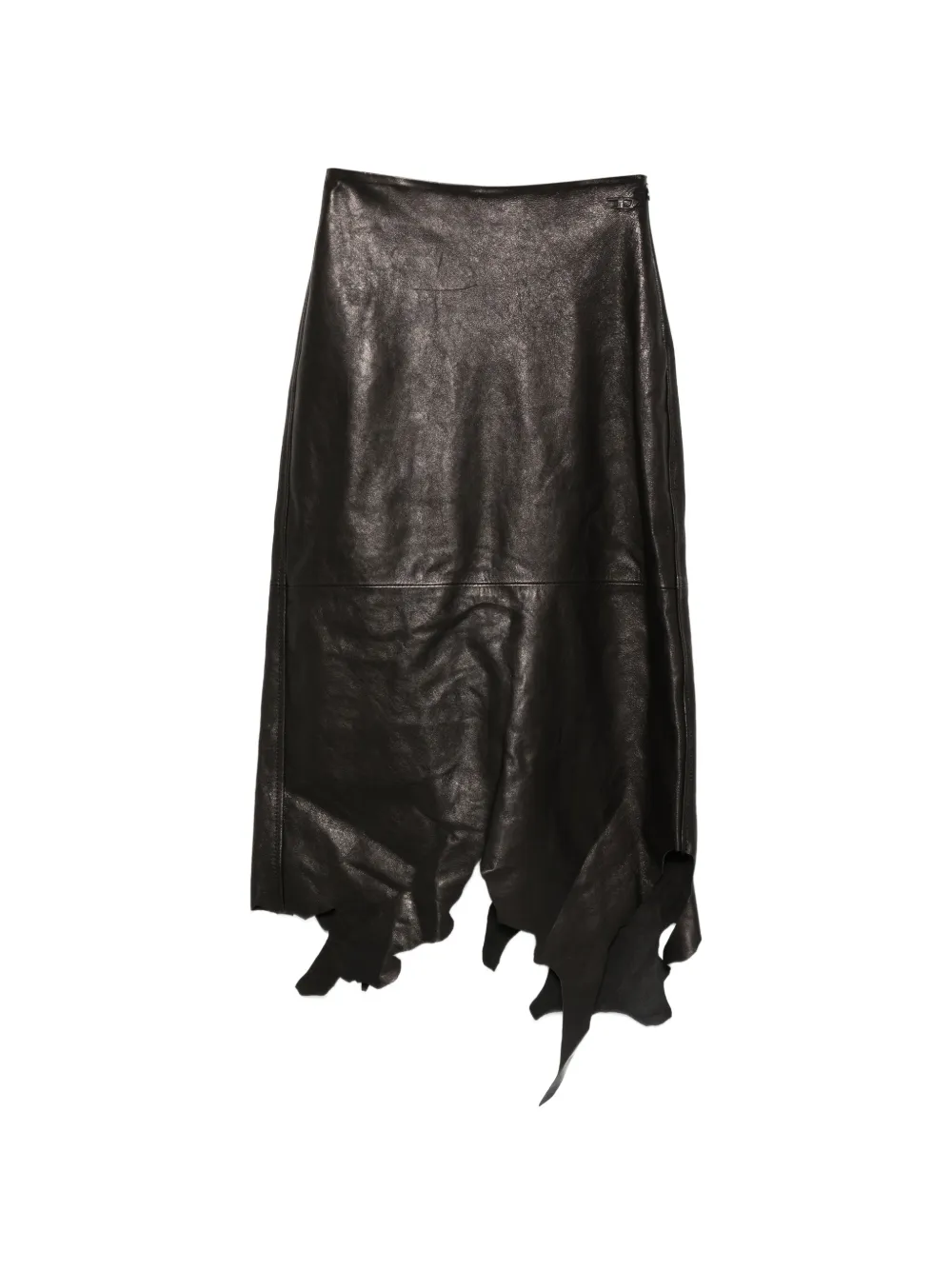 Diesel panelled irregular-hem skirt - Nero