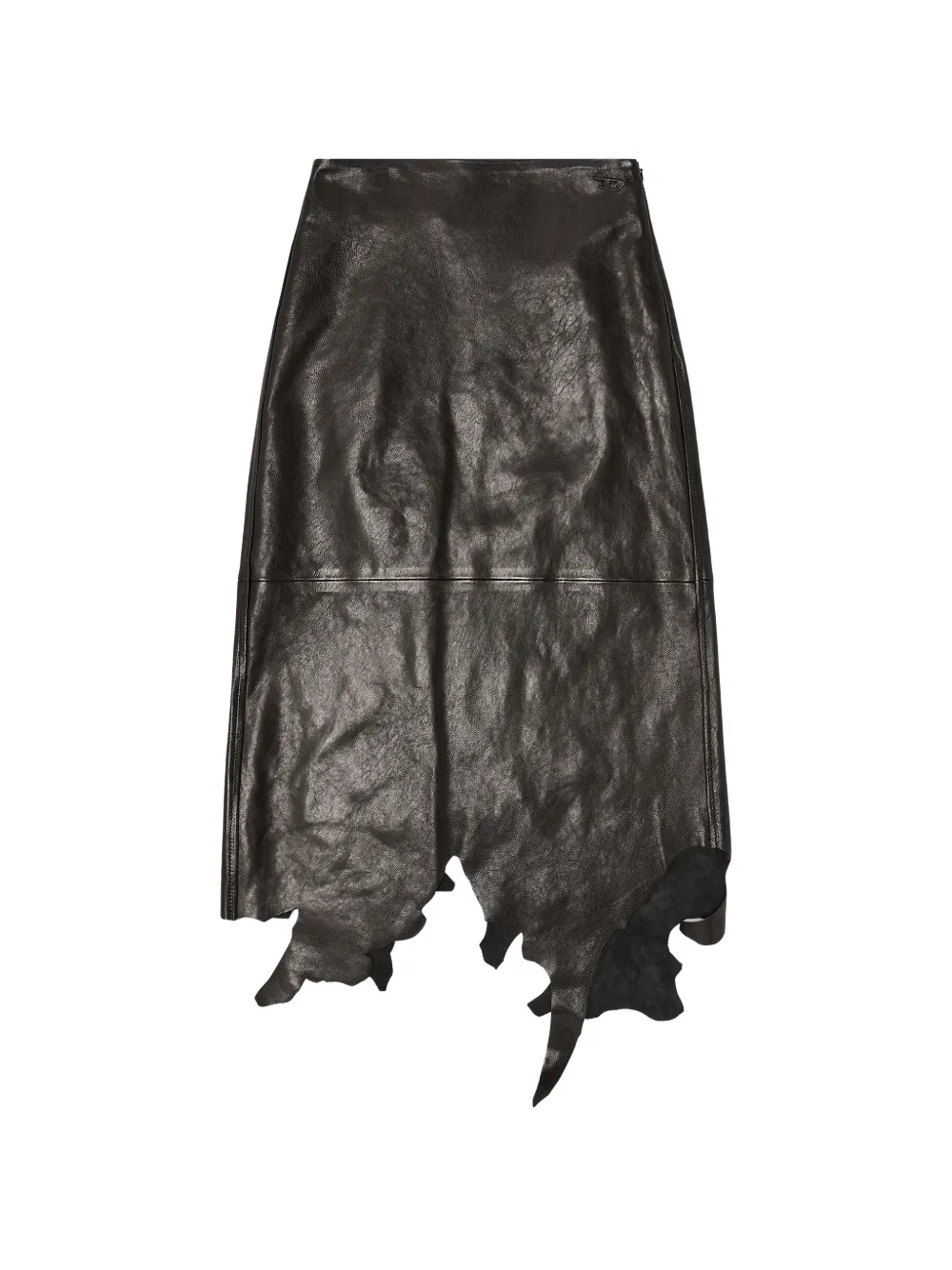 Diesel panelled irregular-hem skirt - Schwarz