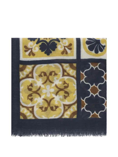 Altea patterned fringed scarf