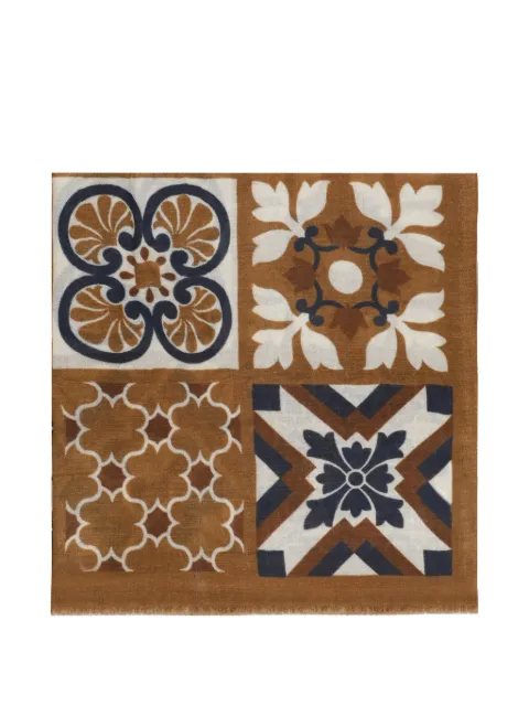 Altea tile-print scarf