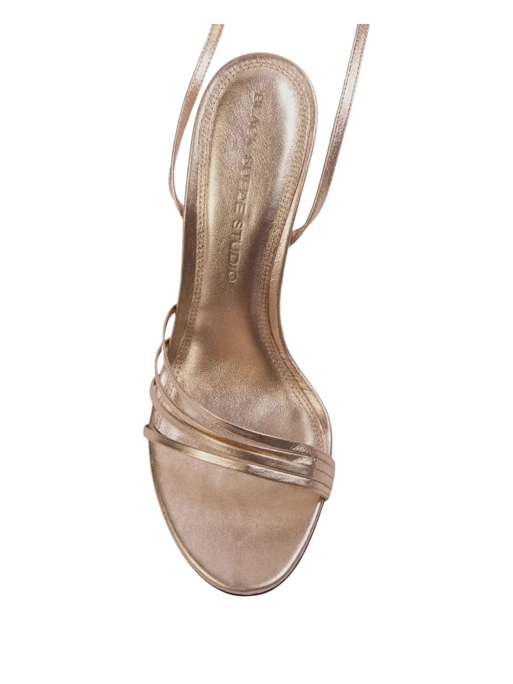 BLACK SUEDE STUDIO Ella metallic multi-strap sandals Goud