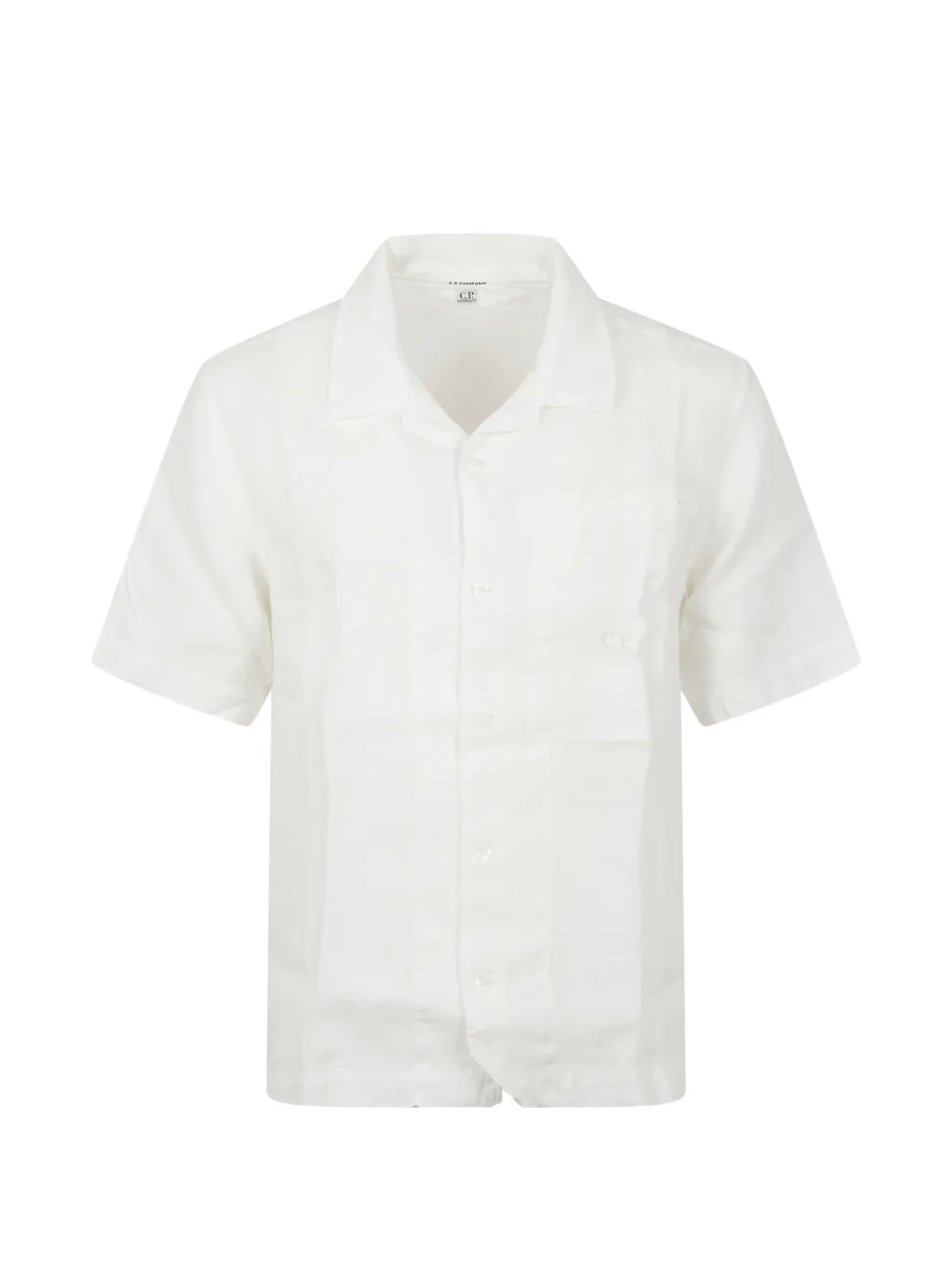 C.P. Company logo-print short-sleeve shirt - Bianco