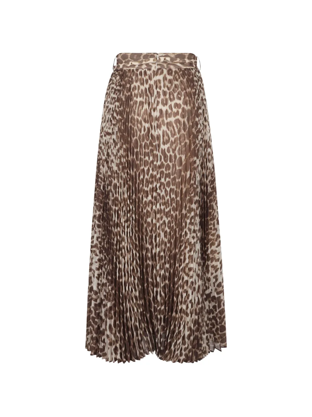 ZIMMERMANN Sunray plooirok met luipaardprint Bruin