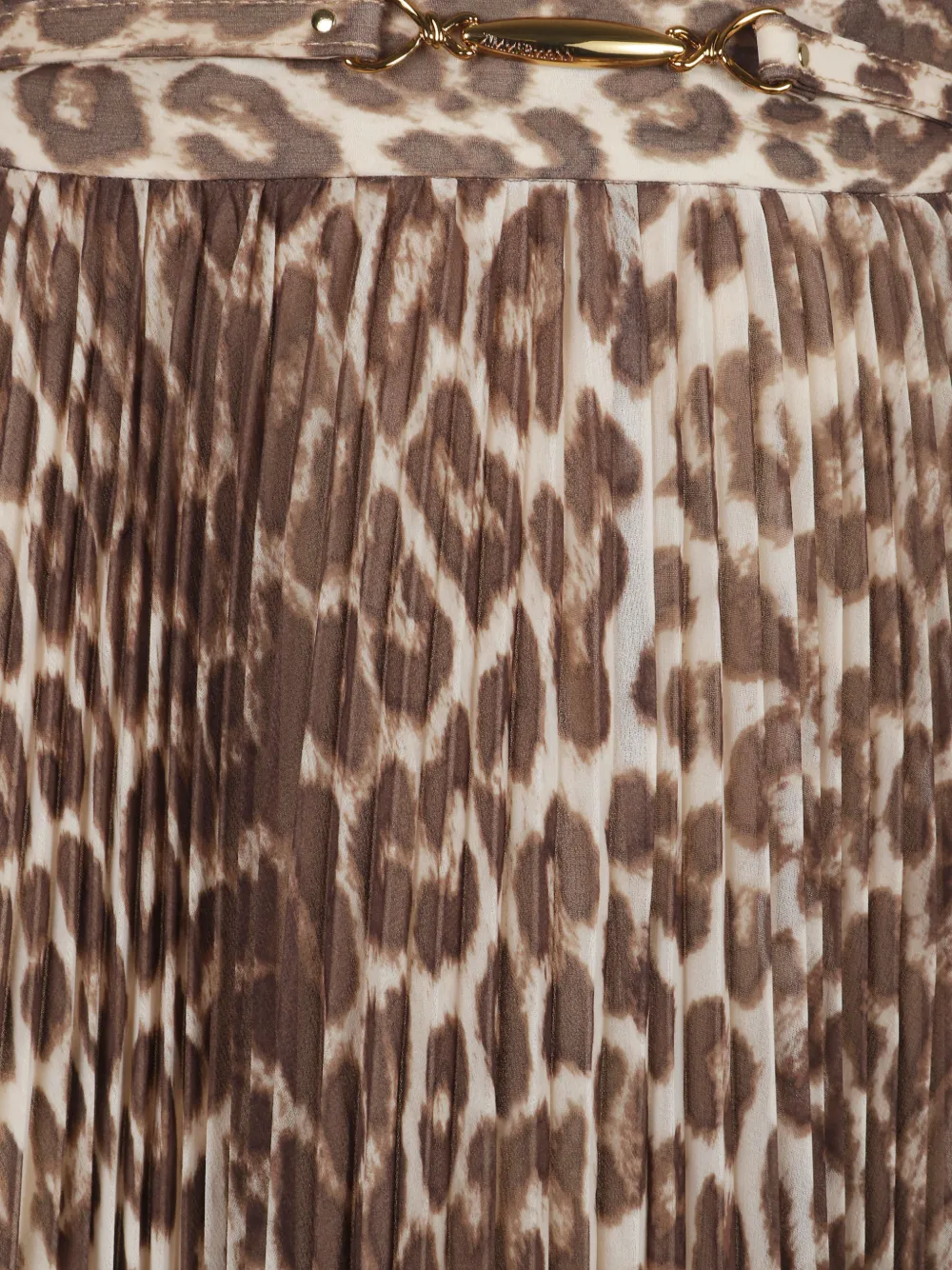 ZIMMERMANN Sunray plooirok met luipaardprint Bruin