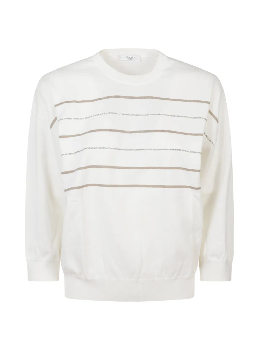 Peserico horizontal-stripe sweater - Bianco