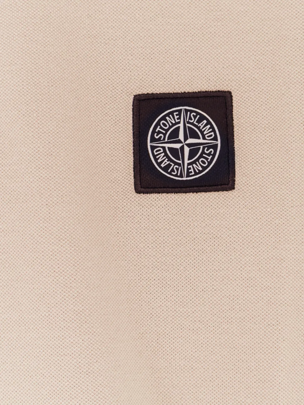 Stone Island 2200008 katoenen piqué met stretch poloshirt Beige