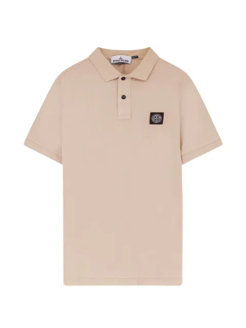 Stone Island logo-patch polo shirt