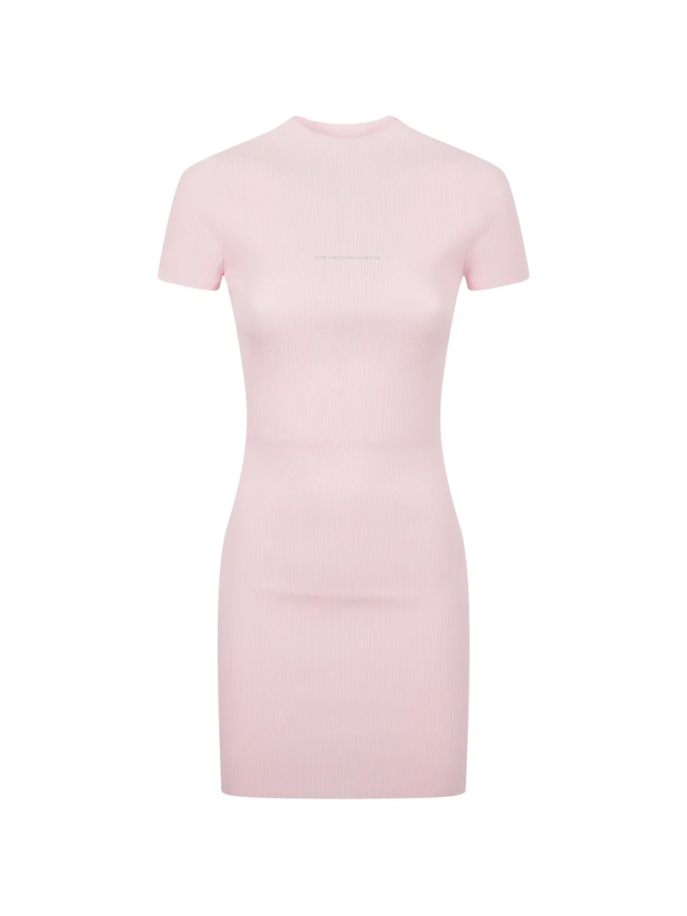Alexander Wang ribbed-knit logo-detail mini dress - Rosa