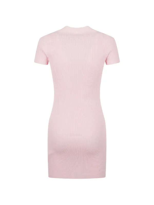 alexander wang ribbed dress ALEXANDERWANG.T Cutout ribbed boucl-knit cotton-blend mini dress