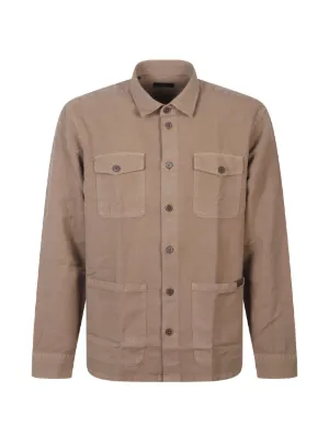 Stone Island patch-pockets Badge Shirt | Neutrals | FARFETCH