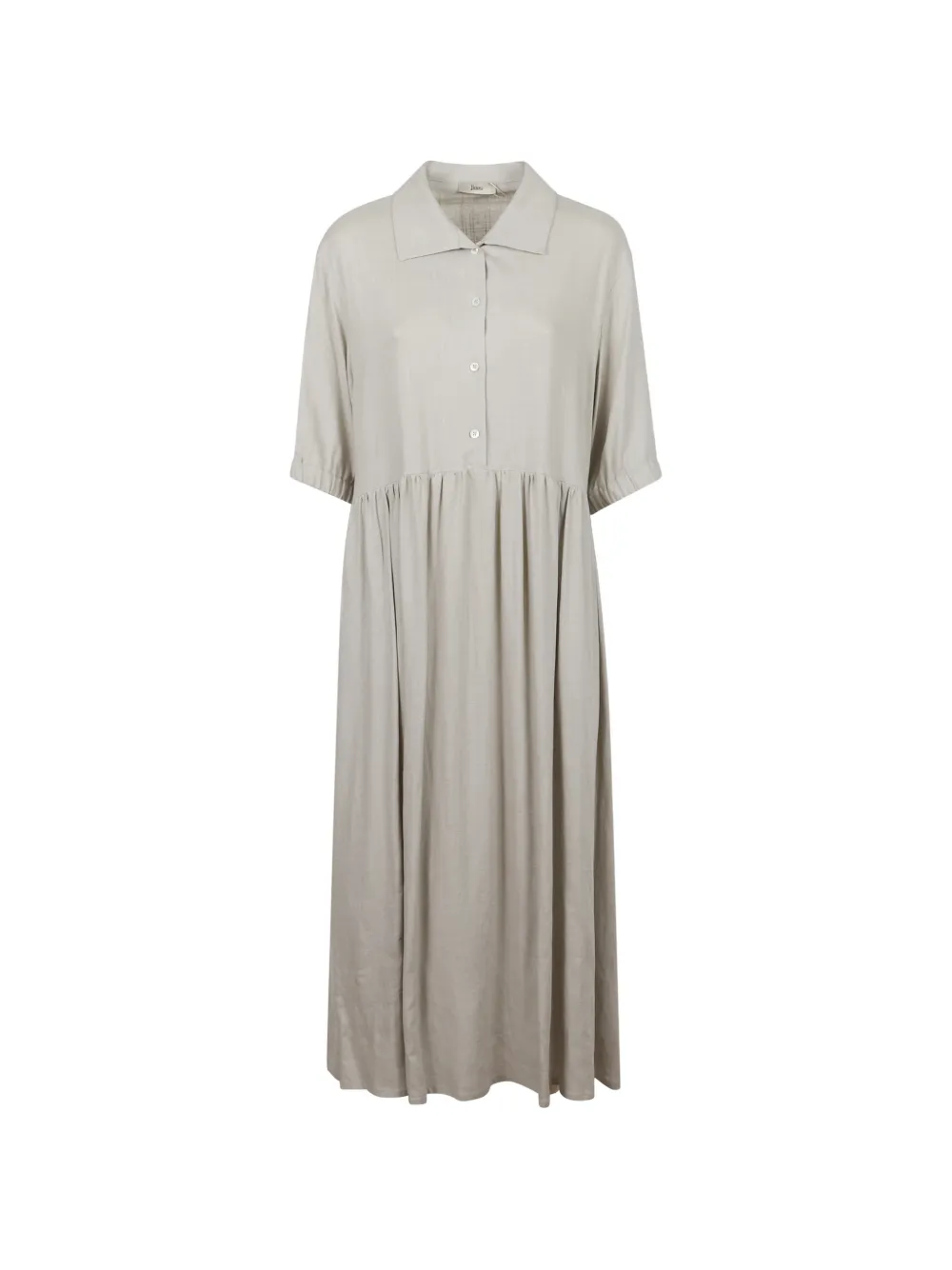 Herno gathered-waist button-up dress - Toni neutri