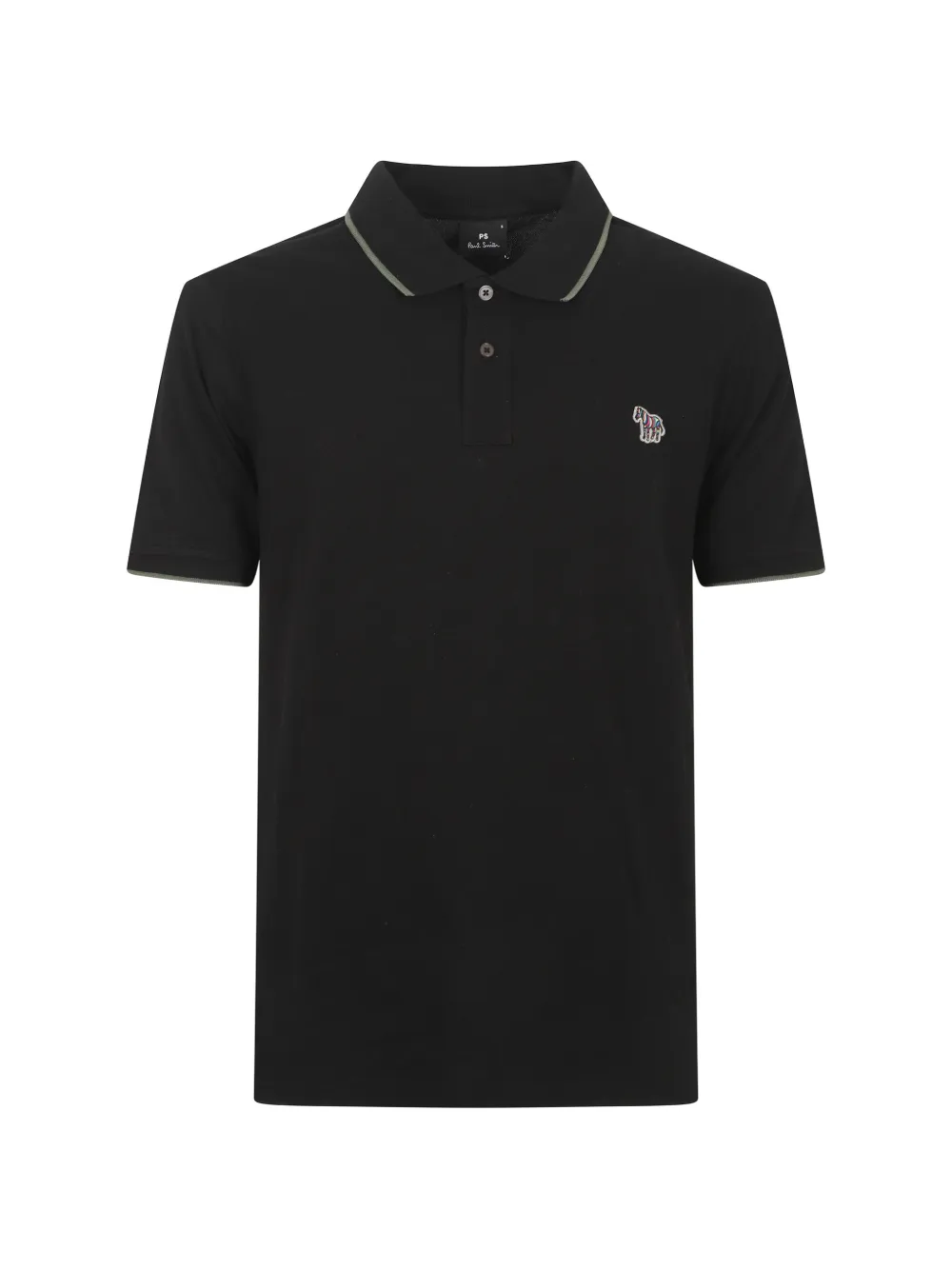 Paul Smith Zebra-patch tipped polo shirt - Nero
