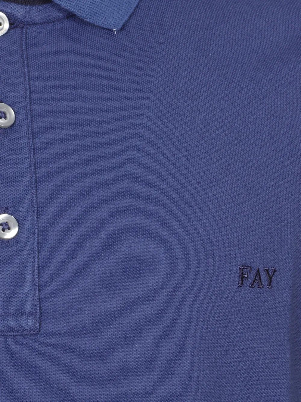 Fay Poloshirt met knopen Blauw
