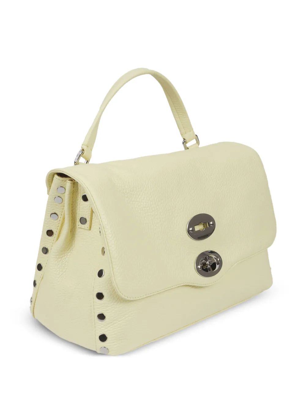 Zanellato Kleine Postina shopper verfraaid met studs Geel