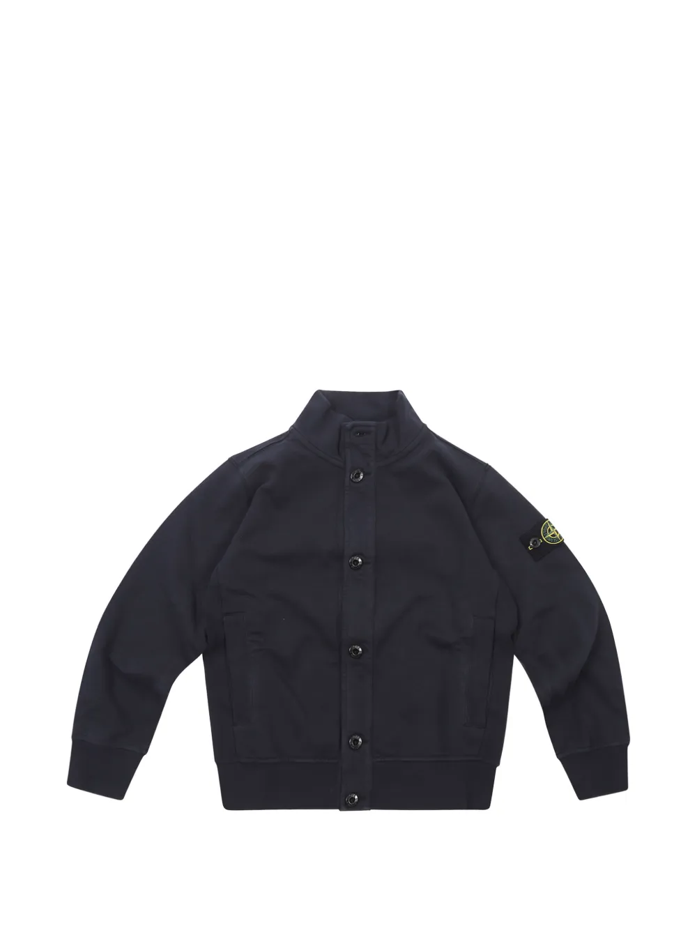 Stone Island Junior logo-patch jacket - Blu