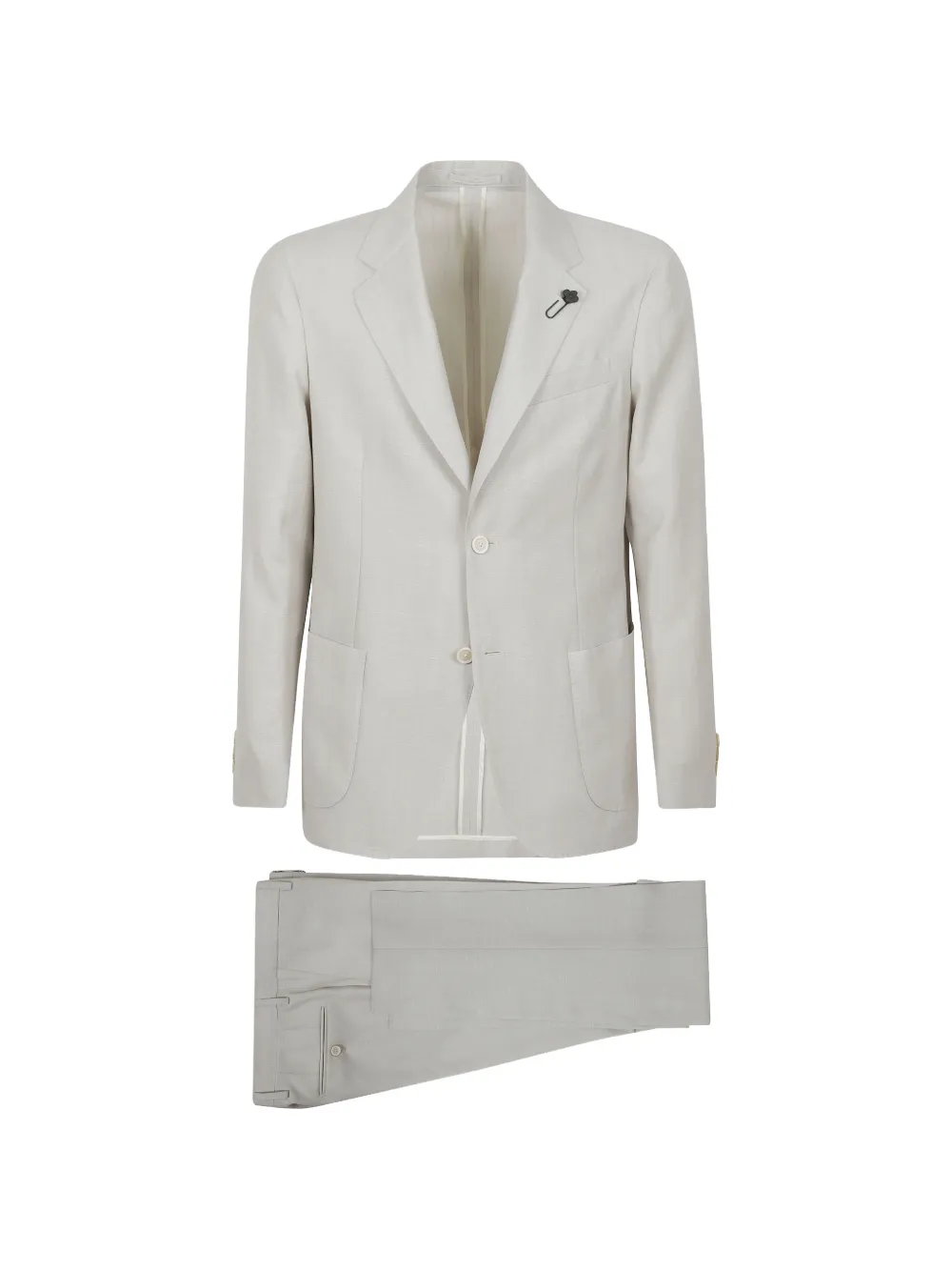 Lardini flower-pin single-breasted suit - Toni neutri