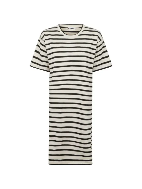 Jil Sander striped short-sleeve midi dress