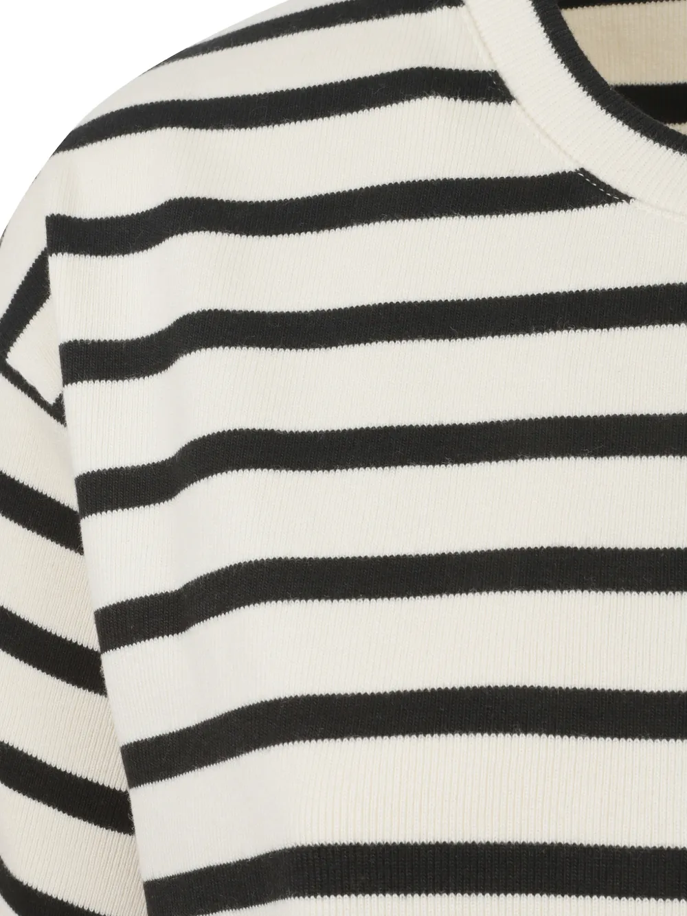 Jil Sander Gestreepte midi-jurk met korte mouwen Wit