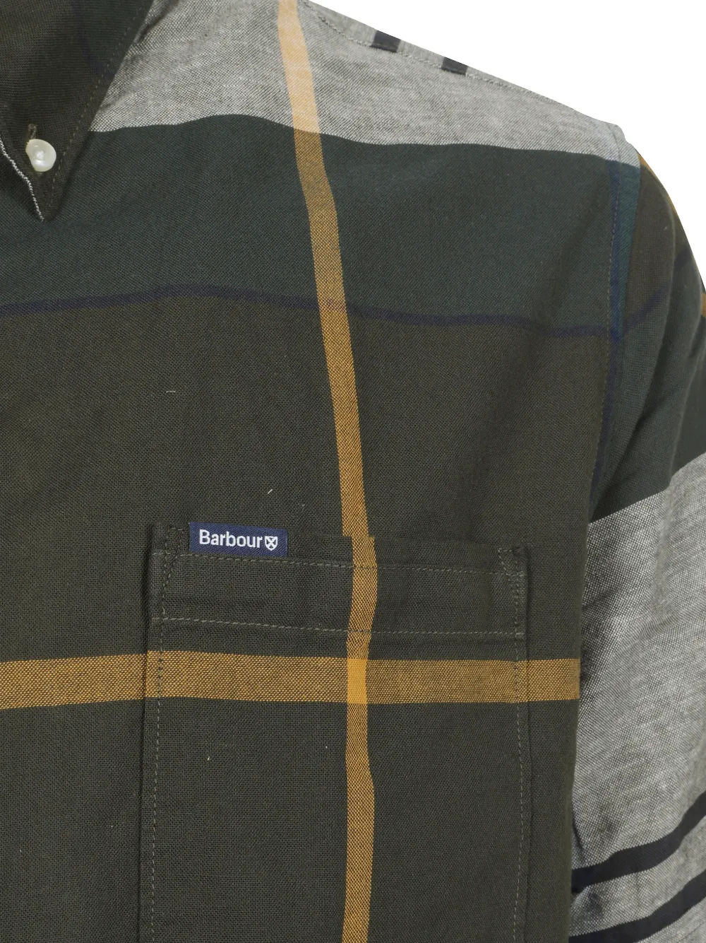 Barbour Douglas getailleerd overhemd met korte mouwen Groen