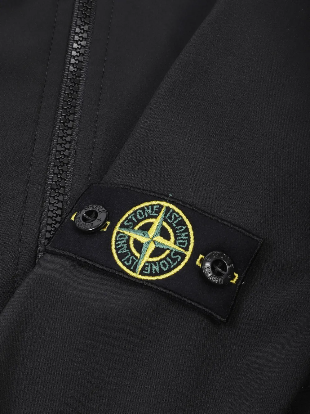 Stone Island Junior Jack met logopatch Zwart