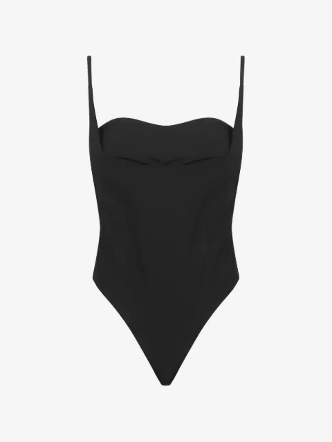 DONDUP sweetheart-neck panelled bodysuit