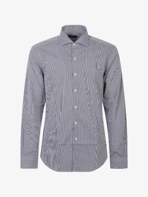 Fay striped button-up shirt