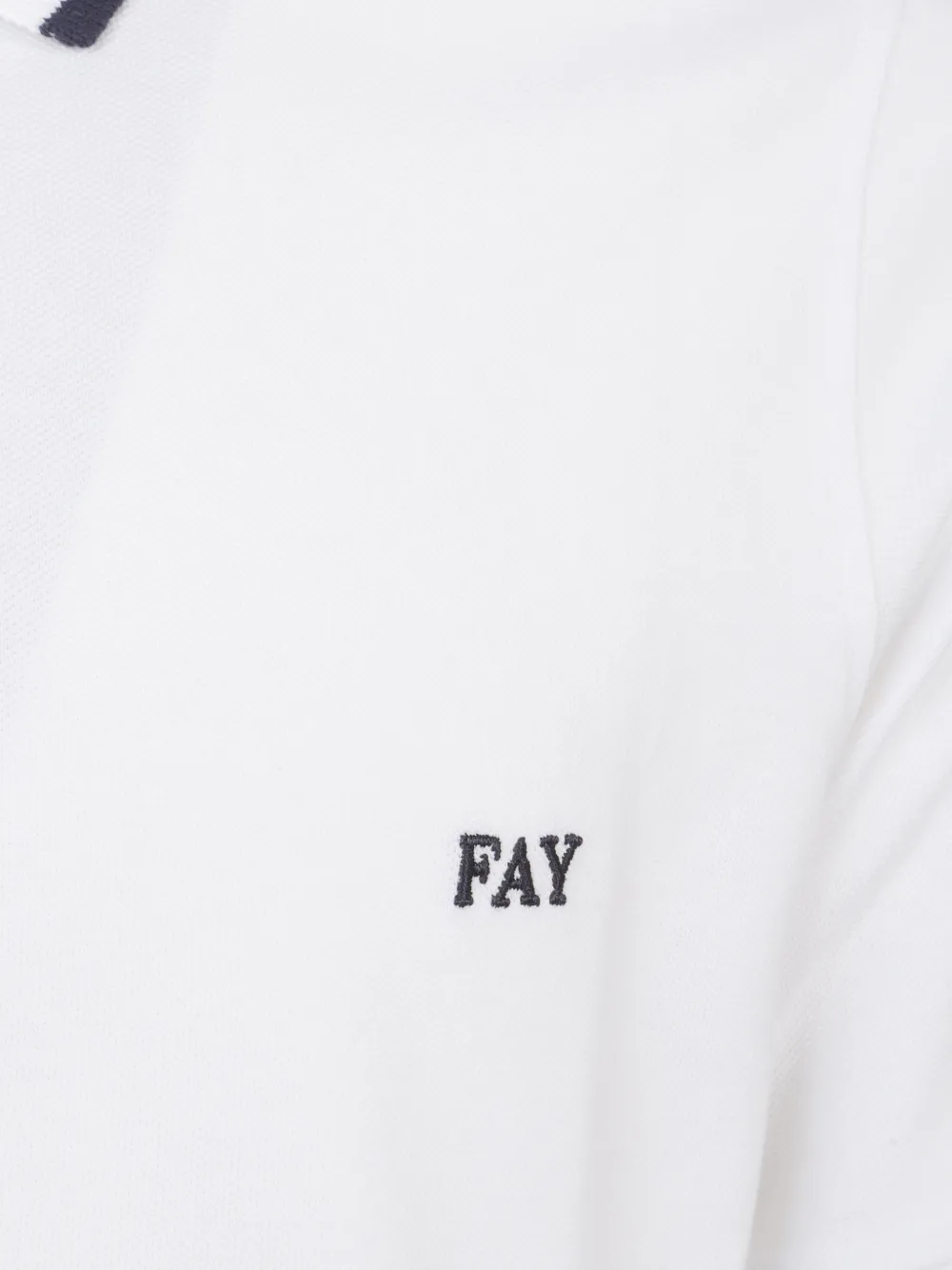 Fay Poloshirt met kraag Wit