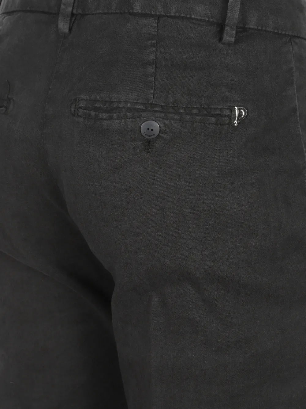 DONDUP Perfect broek met logoplakkaat Zwart