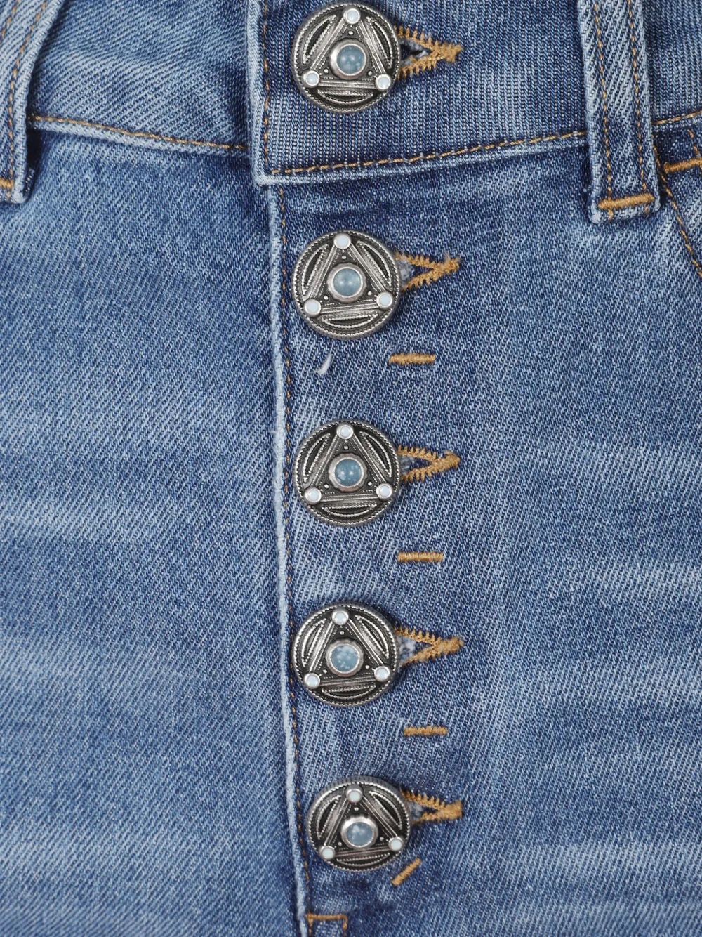 DONDUP Jeans met knoopsluiting Blauw