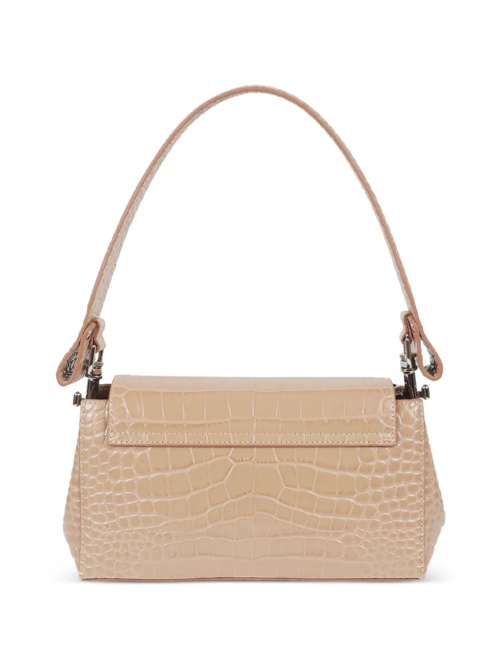 Vivienne Westwood Schoudertas met krokodillen-reliëf en plakkaat Beige
