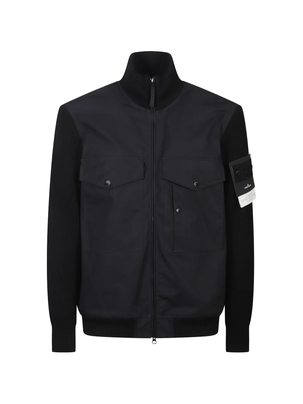 Stone Island flap-pocket panelled jacket - Nero