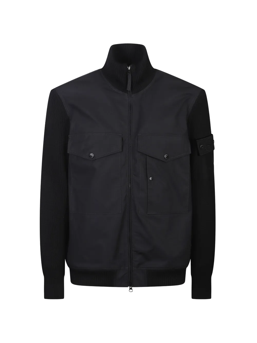Stone Island flap-pocket panelled jacket - Nero