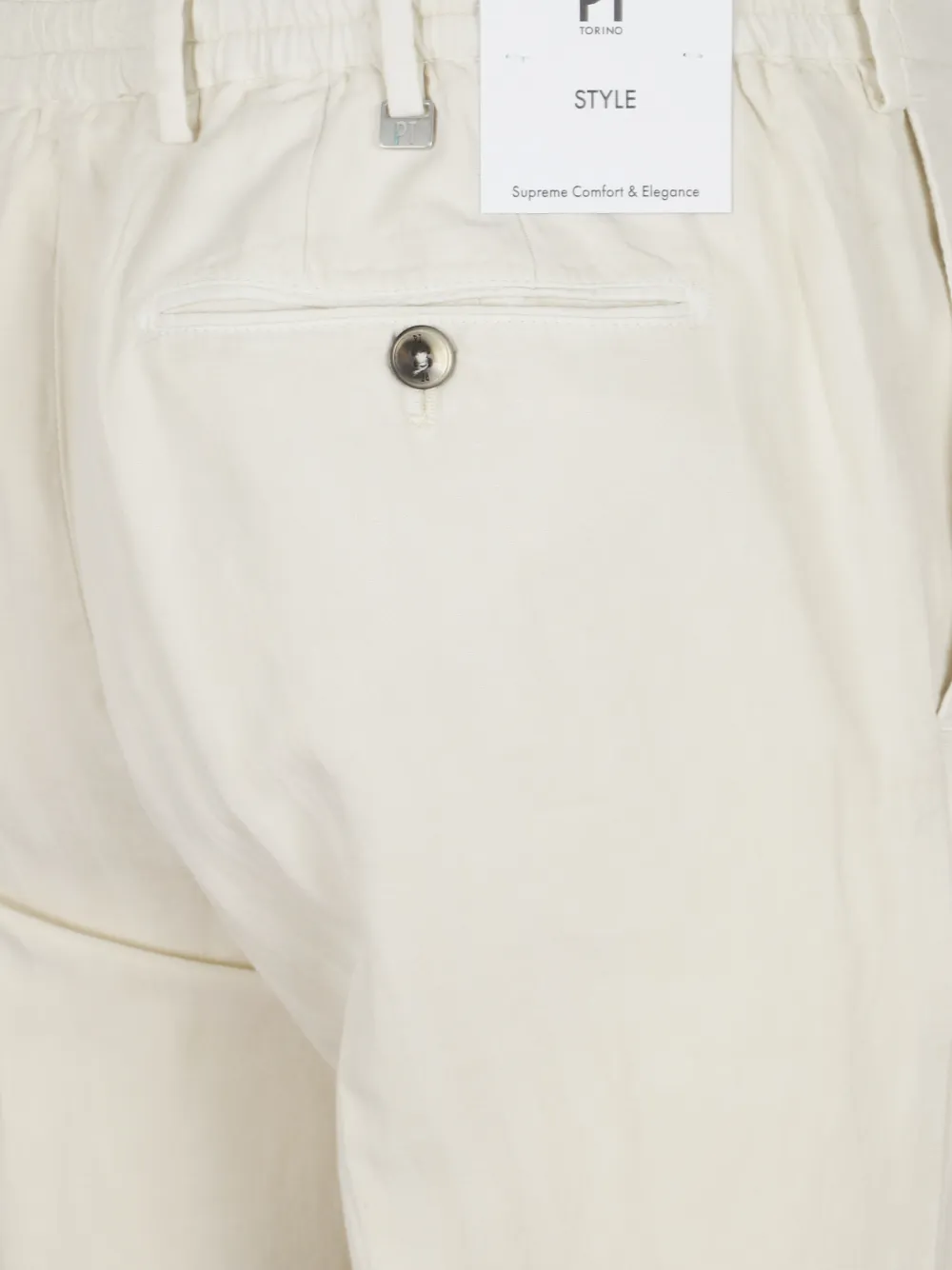 PT Torino Pantalon met elastische taille Beige