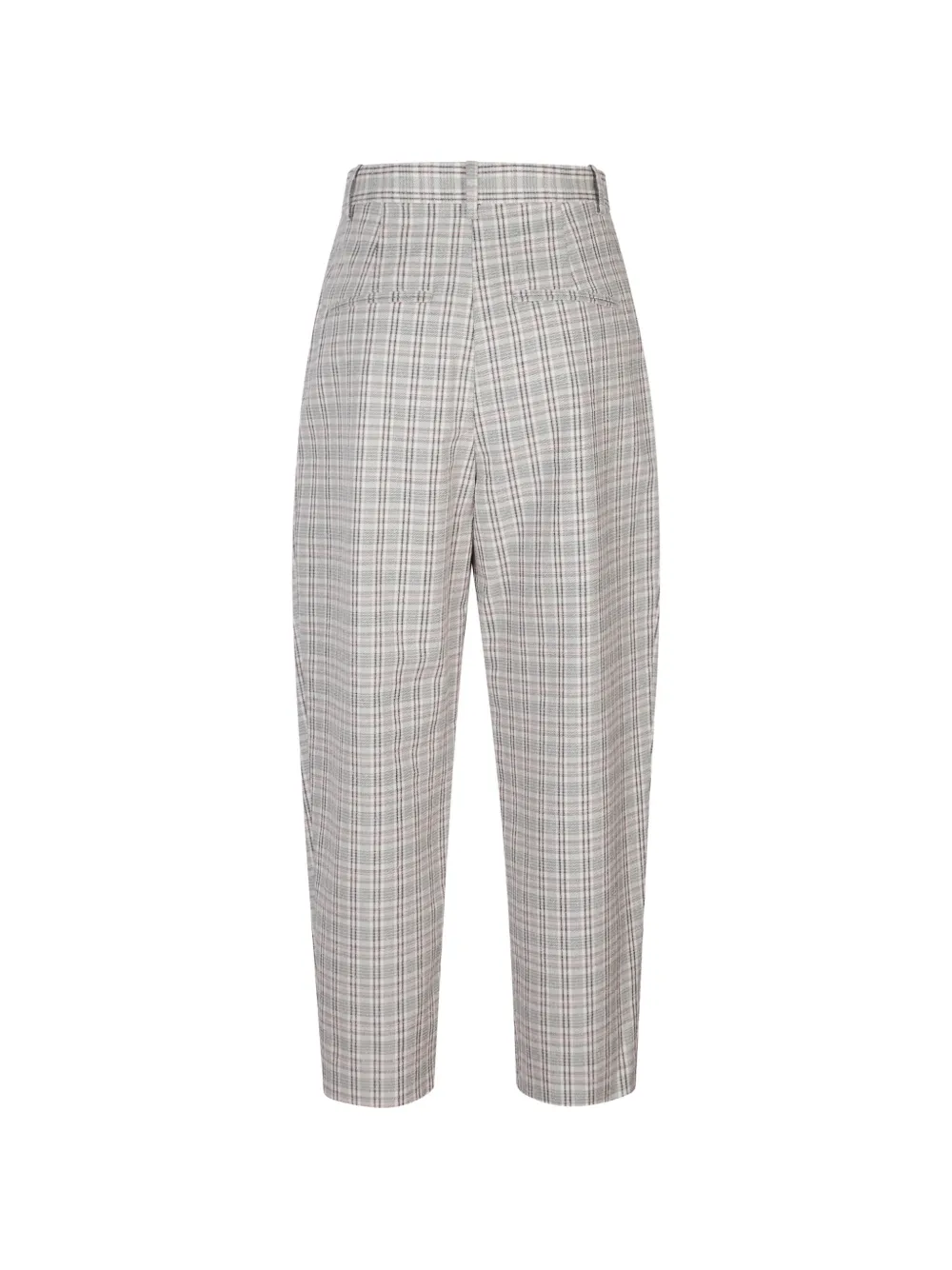  Marant étoile Pleated Check-pattern Trousers - White 