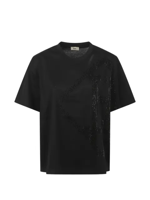 Herno rhinestone-embellished logo t-shirt