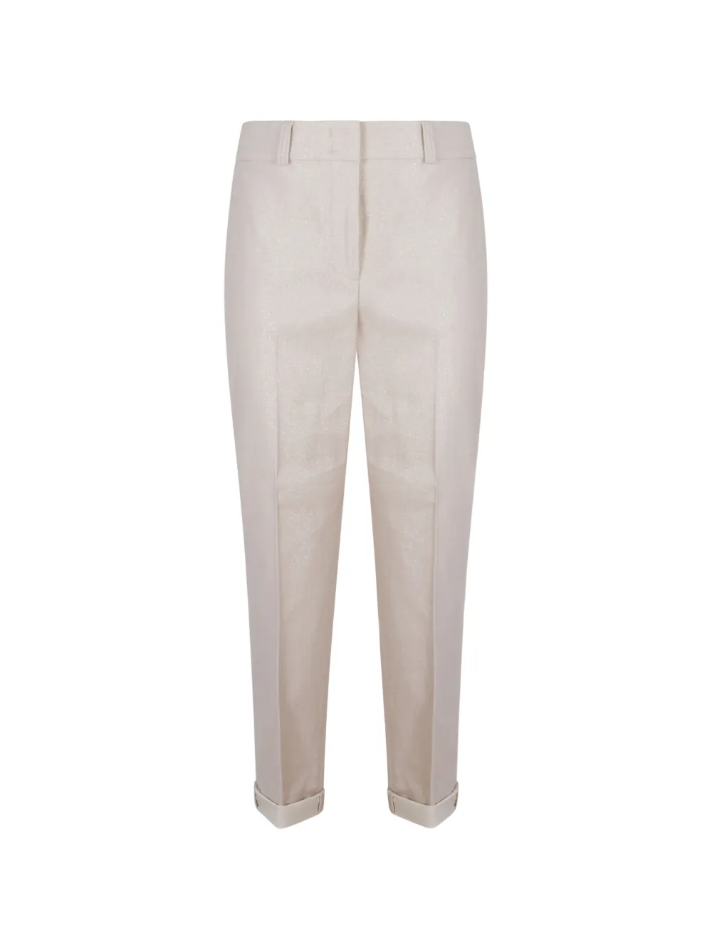 Peserico Turn-up Trousers In Neutral