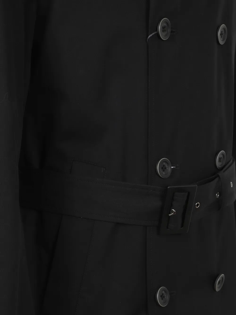 Herno Trenchcoat met dubbele rij knopen Zwart