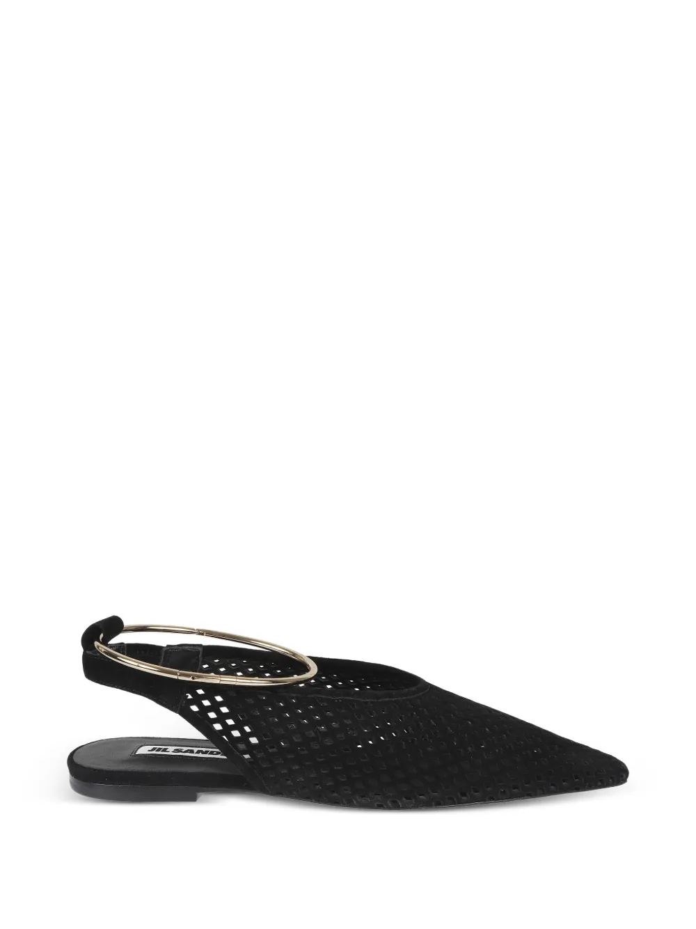 Jil Sander ring-embellished ballet flats - Nero