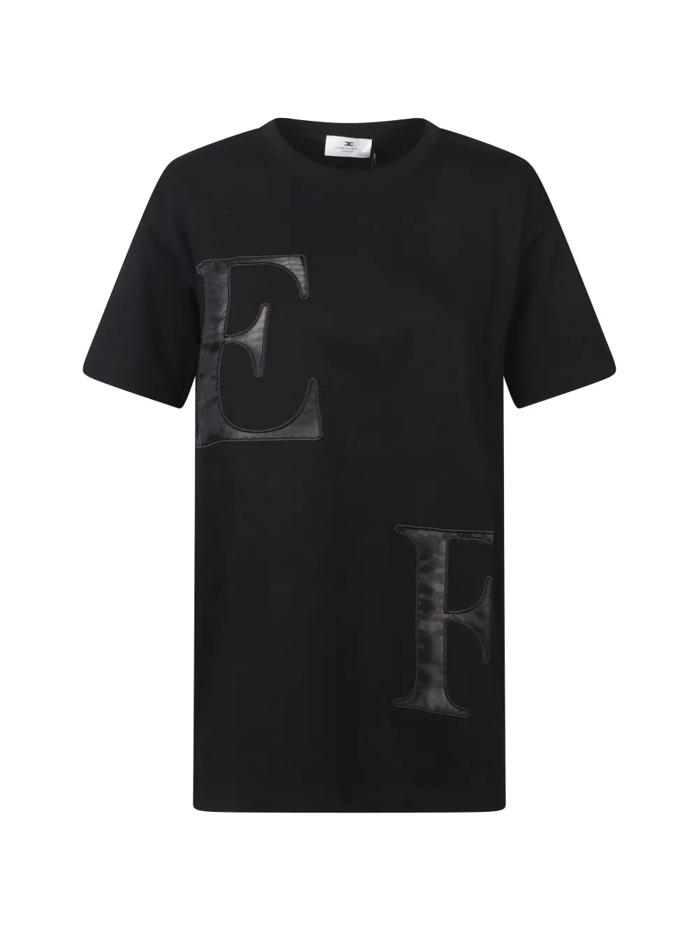 Elisabetta Franchi letter-appliqué T-shirt - Nero