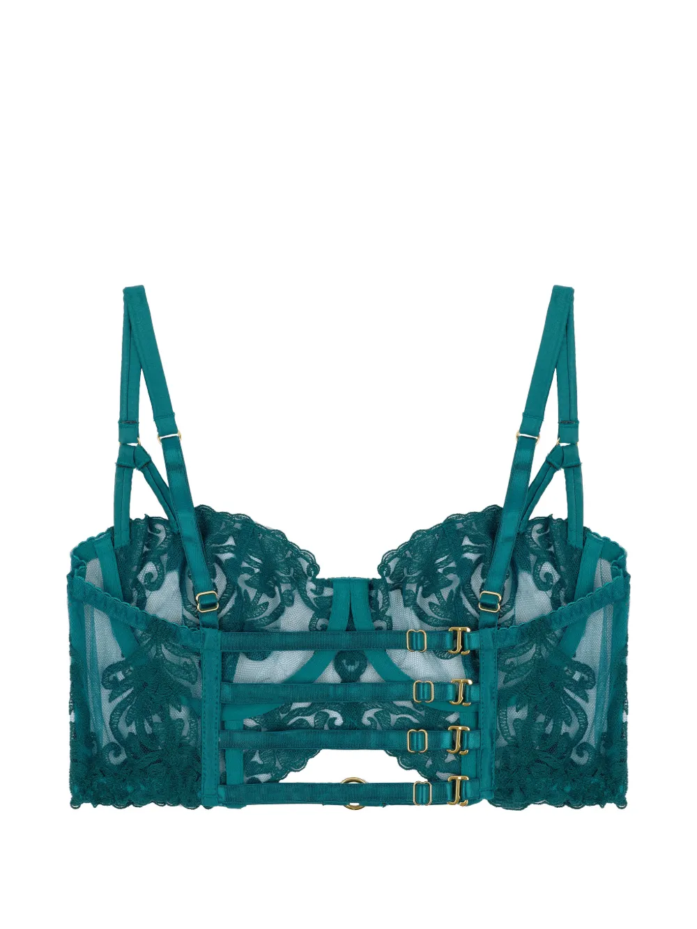Fleur Of England Olivia Longline bh met kant Groen