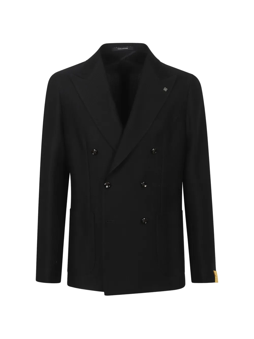 Tagliatore double-breasted textured blazer - Nero