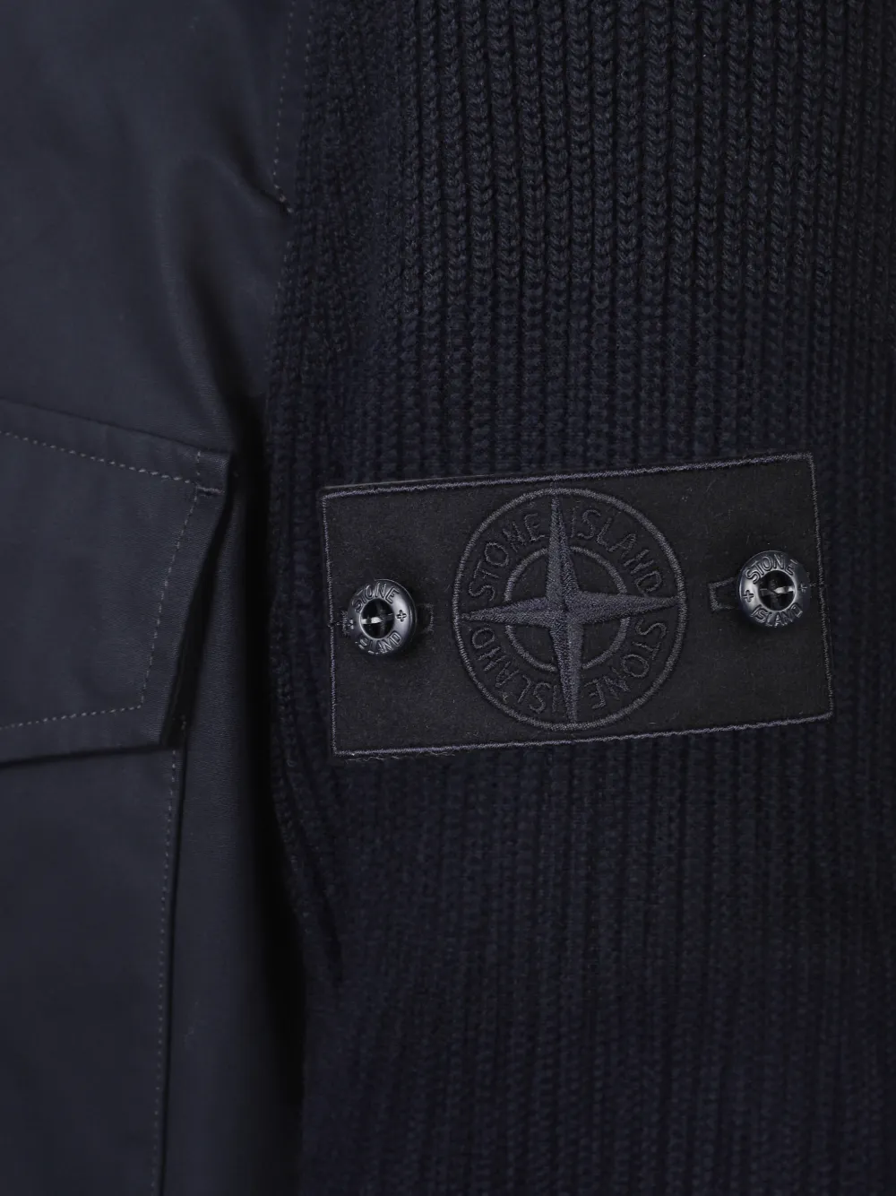 Stone Island Jack met borstzak Blauw