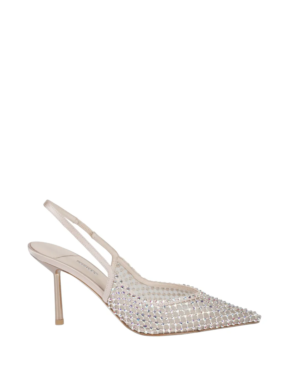 Le Silla Gilda crystal-embellished mesh pumps Beige