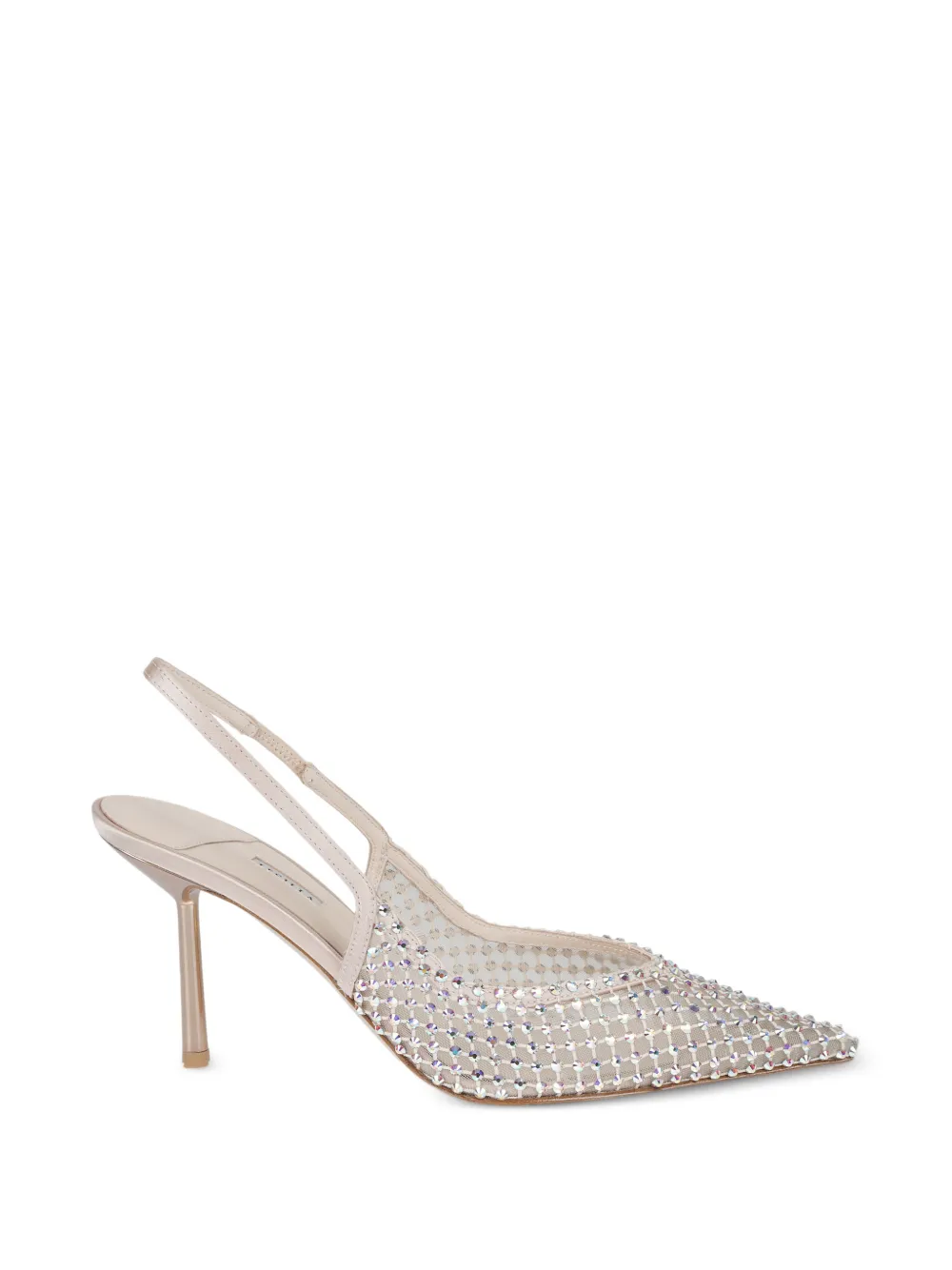 Le Silla Gilda crystal-embellished mesh pumps Beige